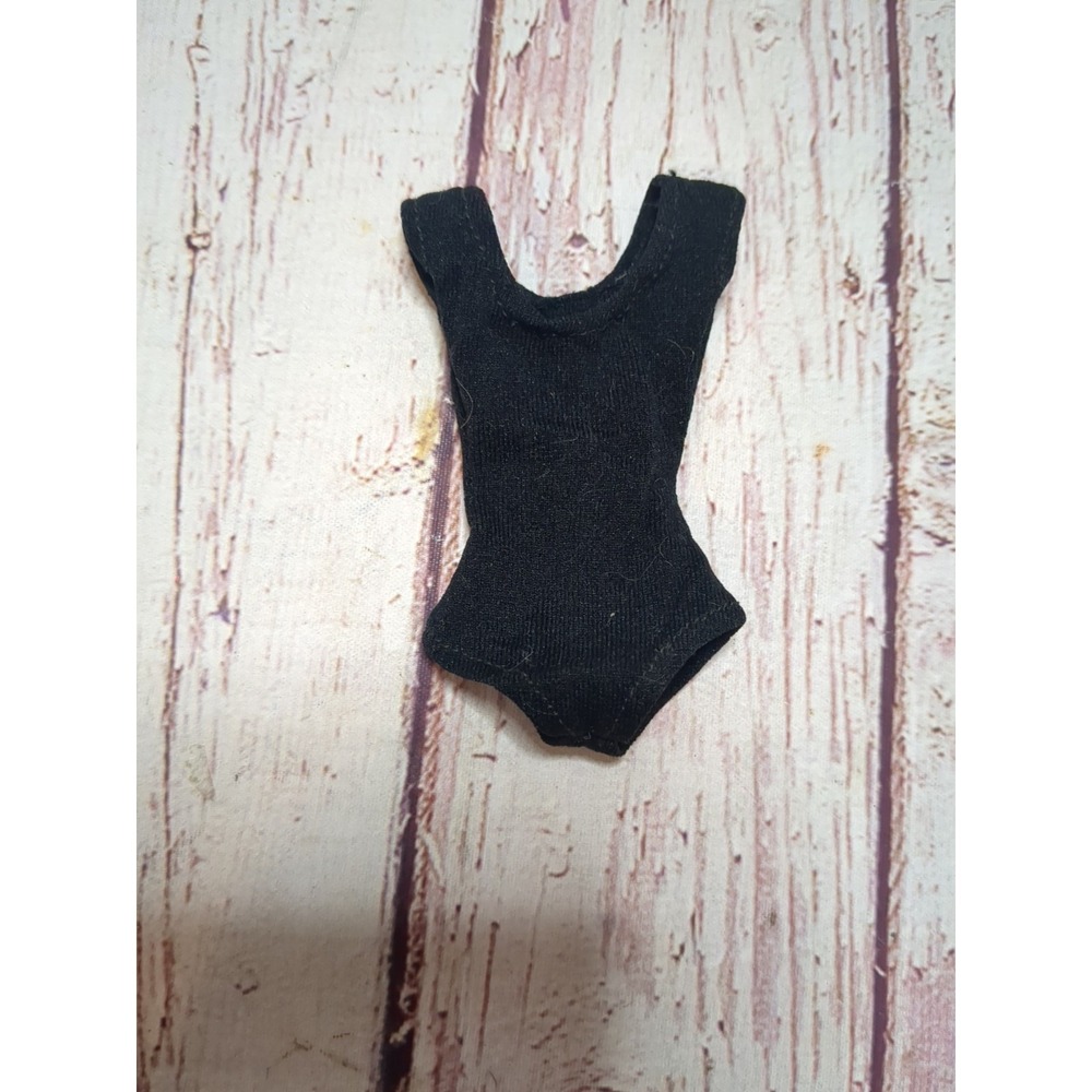 Vintage Barbie Ballerina Outfit Silver Tutu, Black Leotard, Ballet Shoe & Bag - Picture 3 of 10
